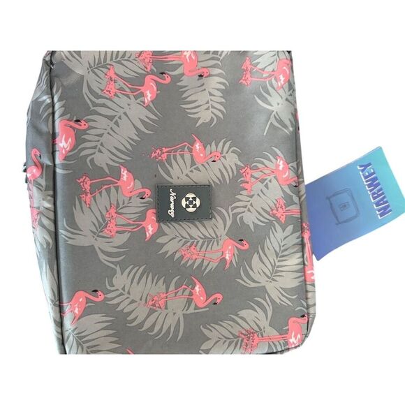 Narwey Cute Flamingo Makeup Bag Travel Organizer Multicolor Waterproof - Picture 3 of 14
